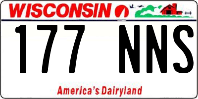 WI license plate 177NNS