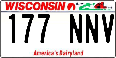 WI license plate 177NNV