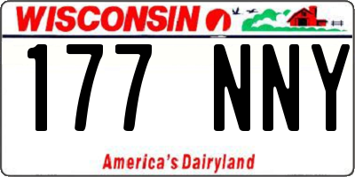 WI license plate 177NNY