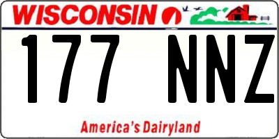WI license plate 177NNZ
