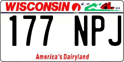 WI license plate 177NPJ