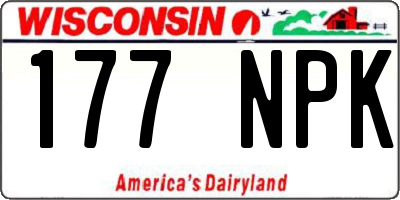 WI license plate 177NPK