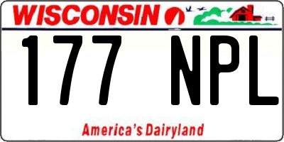 WI license plate 177NPL
