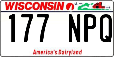 WI license plate 177NPQ