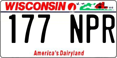 WI license plate 177NPR