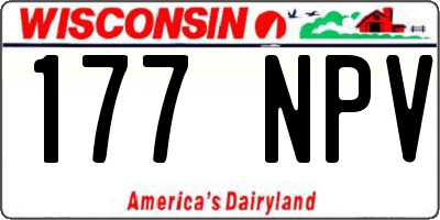WI license plate 177NPV