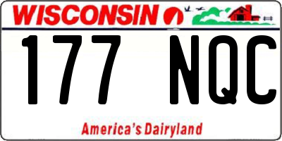 WI license plate 177NQC