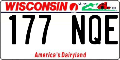 WI license plate 177NQE