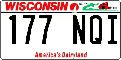WI license plate 177NQI