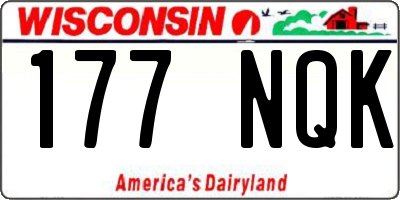 WI license plate 177NQK