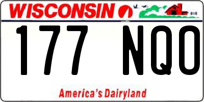 WI license plate 177NQO