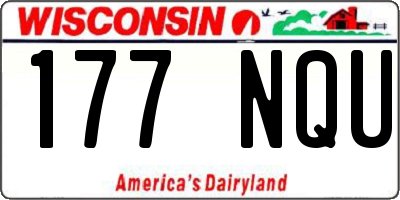 WI license plate 177NQU