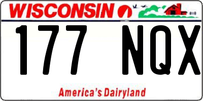 WI license plate 177NQX