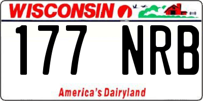 WI license plate 177NRB