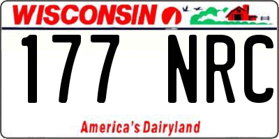 WI license plate 177NRC