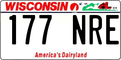 WI license plate 177NRE