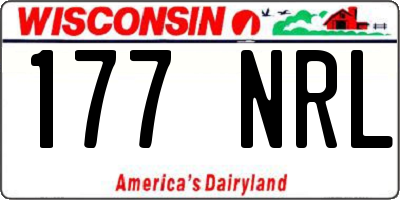 WI license plate 177NRL