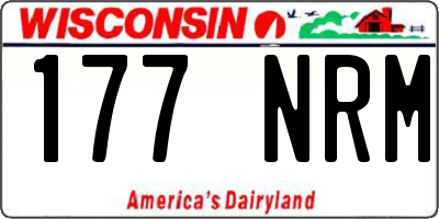 WI license plate 177NRM