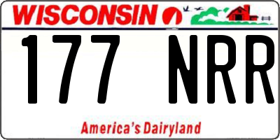 WI license plate 177NRR