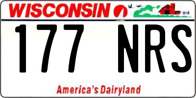 WI license plate 177NRS