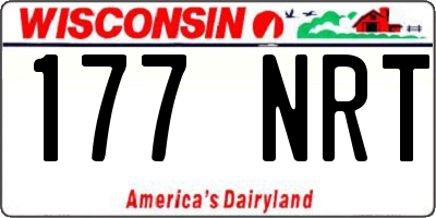 WI license plate 177NRT