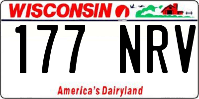 WI license plate 177NRV