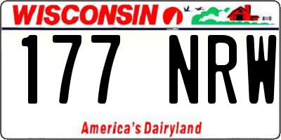 WI license plate 177NRW