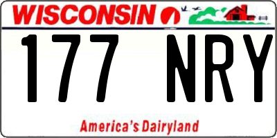 WI license plate 177NRY