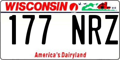 WI license plate 177NRZ
