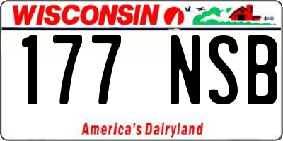 WI license plate 177NSB