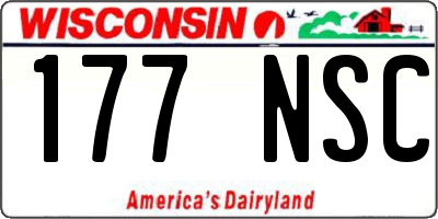 WI license plate 177NSC