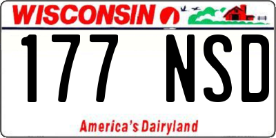 WI license plate 177NSD