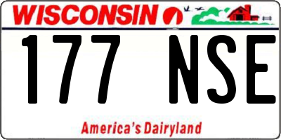 WI license plate 177NSE