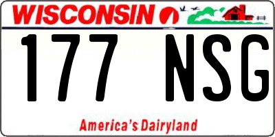 WI license plate 177NSG