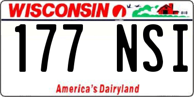 WI license plate 177NSI