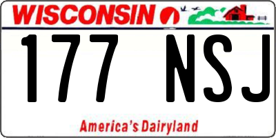 WI license plate 177NSJ