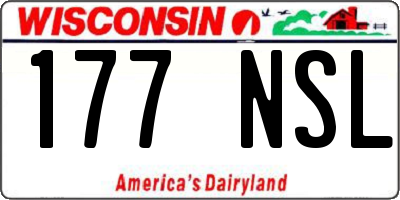 WI license plate 177NSL