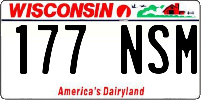 WI license plate 177NSM
