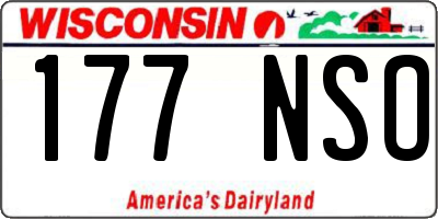 WI license plate 177NSO