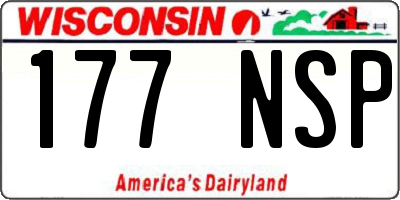 WI license plate 177NSP