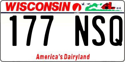 WI license plate 177NSQ