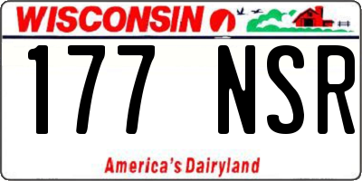 WI license plate 177NSR