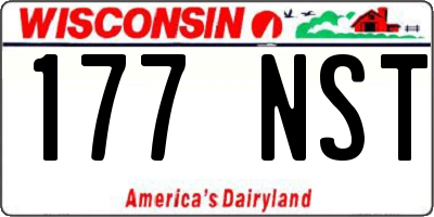 WI license plate 177NST