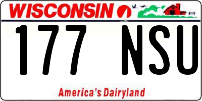 WI license plate 177NSU