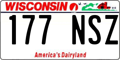 WI license plate 177NSZ