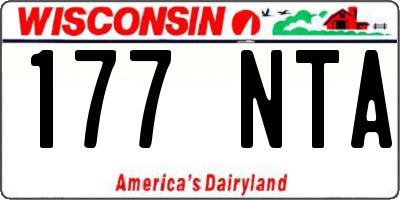 WI license plate 177NTA