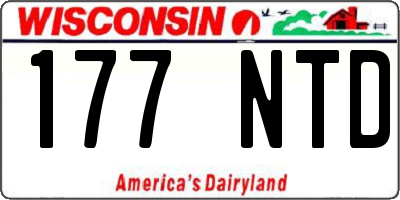 WI license plate 177NTD
