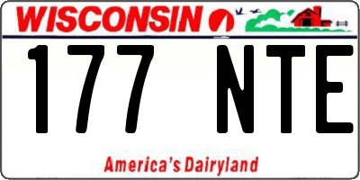 WI license plate 177NTE