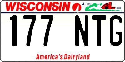 WI license plate 177NTG