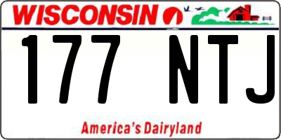 WI license plate 177NTJ